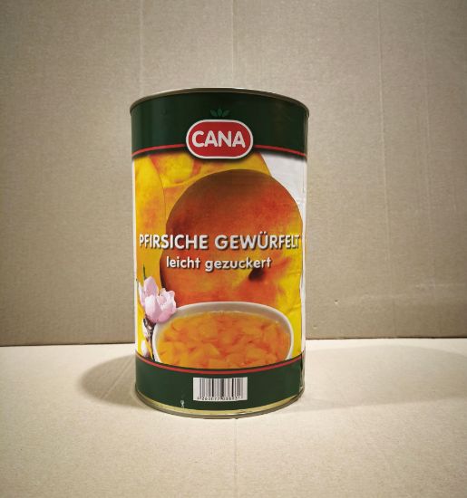Bild von Cana Pfirsiche gewürfelt